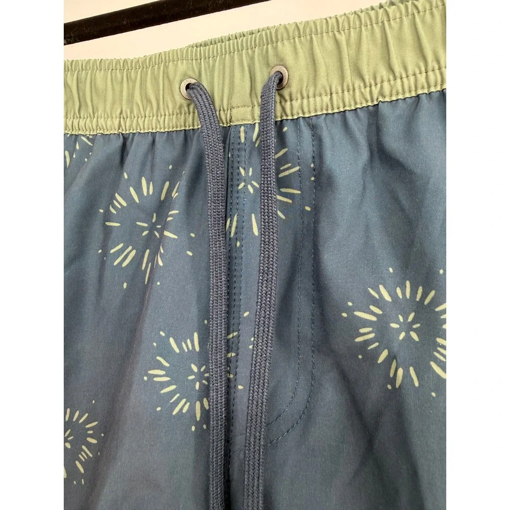 ONeill Hyperfreak Stretch Board Shorts Navy Blue Sunburst Swim Trunks Size M